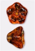 Cloche fleur 6x8 mm tortoise shell x6