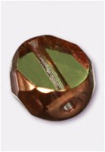 Palet à tranche facettée 8 mm olivine antique bronze x4