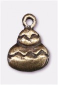 Breloque en métal religieuse 14x10 mm bronze x1