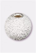 Argent 925 perle ronde Stardust 6 mm x4