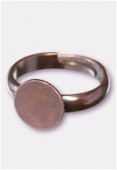 Bague réglable enfant support à coller 8 mm cuivre x1