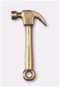Breloque en métal marteau 25x13 mm bronze x2