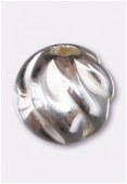 Argent 925 perle ronde twist 4 mm x4