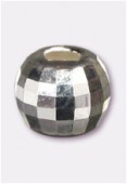 Argent 925 perle ronde à facettes 4 mm x 6