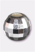 Argent 925 perle ronde à facettes 8 mm x 1