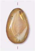 Palet flat drop cut 18x12 mm crystal beige x1