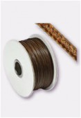 Cordon synthétique faux serpent marron 1 mm x1m