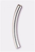 Argent 925 tube courbé 30x3 mm x1