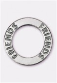 Argent 925 intercalaire anneau friends 22 mm x1