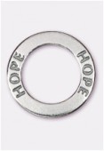 Argent 925 intercalaire anneau hope 22 mm x1