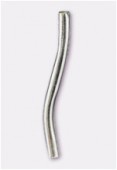 Argent 925 tube nouille 20x1.5 mm x1