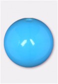 Ronde en résine 16 mm blue turquoise opaque x2