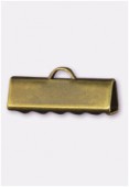 Embout pour ruban 15x4mm bronze x2