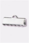 Embout pour ruban 15x4mm argent x2