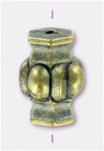Perle à caisson 18x13 mm bronze denim patina x2