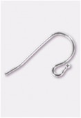 Crochet d'oreille 1 boule 20 mm argent x2