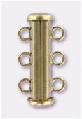 Gold Filled 14 K fermoir tube 3 rangs 22x4.3 mm x1