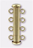 Gold Filled 14 K fermoir tube 4 rangs 26x4.3 mm x1