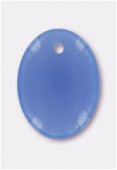 Pendentif sequin 12x9 mm sky blue opal x6