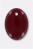 Pendentif sequin 12x9 mm light garnet x6