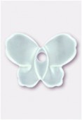 Papillon en nacre 12x10 mm blanc x1
