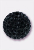 Boule strass Pave Ball 10 mm jet / jet x1