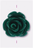 Rose en résine 13 mm vert x1