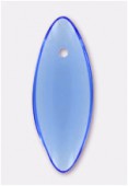 Pendentif navette 20x8 mm sapphire x 4