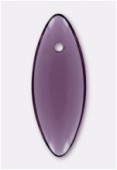 Pendentif navette 20x8 mm amethyst x 4