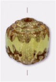 Perle couronne picasso 8 mm honey antique bronze x4