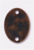 Perle en métal intercalaire pion ovale 20x15 mm cuivre x1