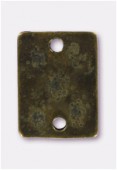 Perle en métal intercalaire pion rectangle 17x13 mm bronze x1 Perle en métal intercalaire pion rectangle 17x13 mm bronze x1