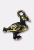 Breloque en métal canard 16x14 mm bronze x1