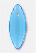 Pendentif navette 20x8 mm aqua x 4