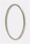 Perle en métal anneau ovale 26x16 mm or x2