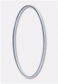 Perle en métal anneau ovale 40x20 mm argent x2
