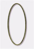 Perle en métal anneau ovale 40x20 mm bronze x2
