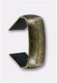 Agrafe pour cordon 7x3 mm bronze x12