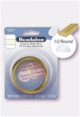 Fil laiton Beadalon demi rond 0.64 non tarnish brass x 5m