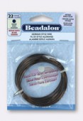 Fil cuivre Beadalon rond 0.64 laiton vieilli x 10m