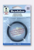Fil cuivre Beadalon rond 0.81 hématite x 6m