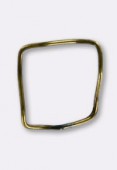 Perle en métal carré torsadé 12 mm bronze x4 Perle en métal carré torsadé 12 mm bronze x4