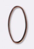 Perle en métal anneau ovale 16x8 mm cuivre x6