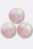 Ronde 12 mm frosted pink AB x4