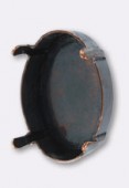 Sertissure pour cabochon ovale 24x17.5 mm cuivre x2