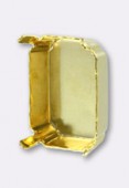 Sertissure pour cabochon rectangle 18x12 mm or x2