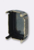 Sertissure pour cabochon rectangle 13x8 mm bronze x2