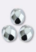 Facette 4 mm crystal silver x50