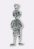 Argent 925 breloque boy à lunettes 25x8 mm x1