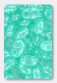 Twin beads 2.5x5 mm crystal light aqua pearl x20g